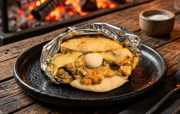 Arepa Pollo Champiñones