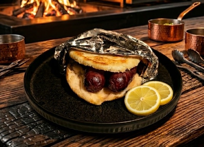 Arepa con Chorizo