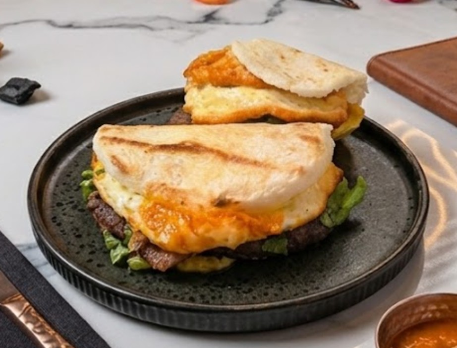 Hamburguesa en Arepa
