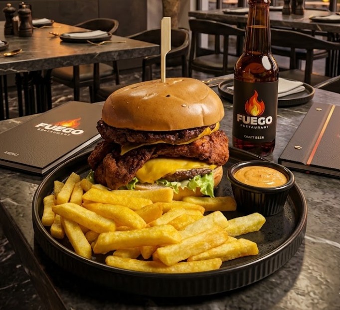Hamburguesa Triple Fuego 🔥🔥
