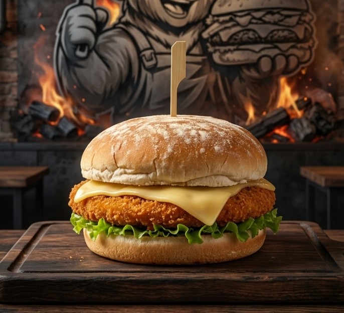 Hamburguesa Pollo Apanado